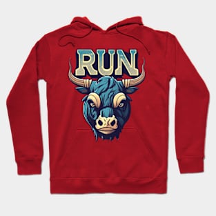 Bull Head Design Artwork Hoodie